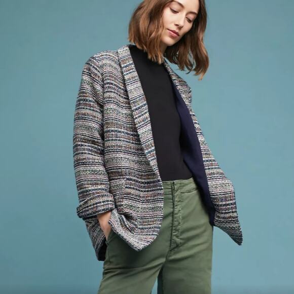 Anthropologie Jackets & Blazers - Anthropologie Harlyn Brooklyn Tweed Oversized Open Blazer S